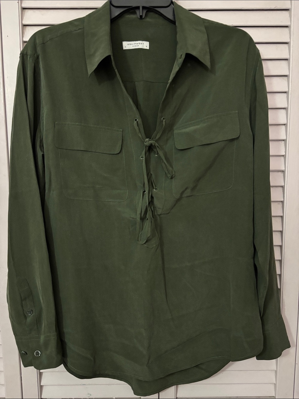 Equipment Tie-Front Blouse